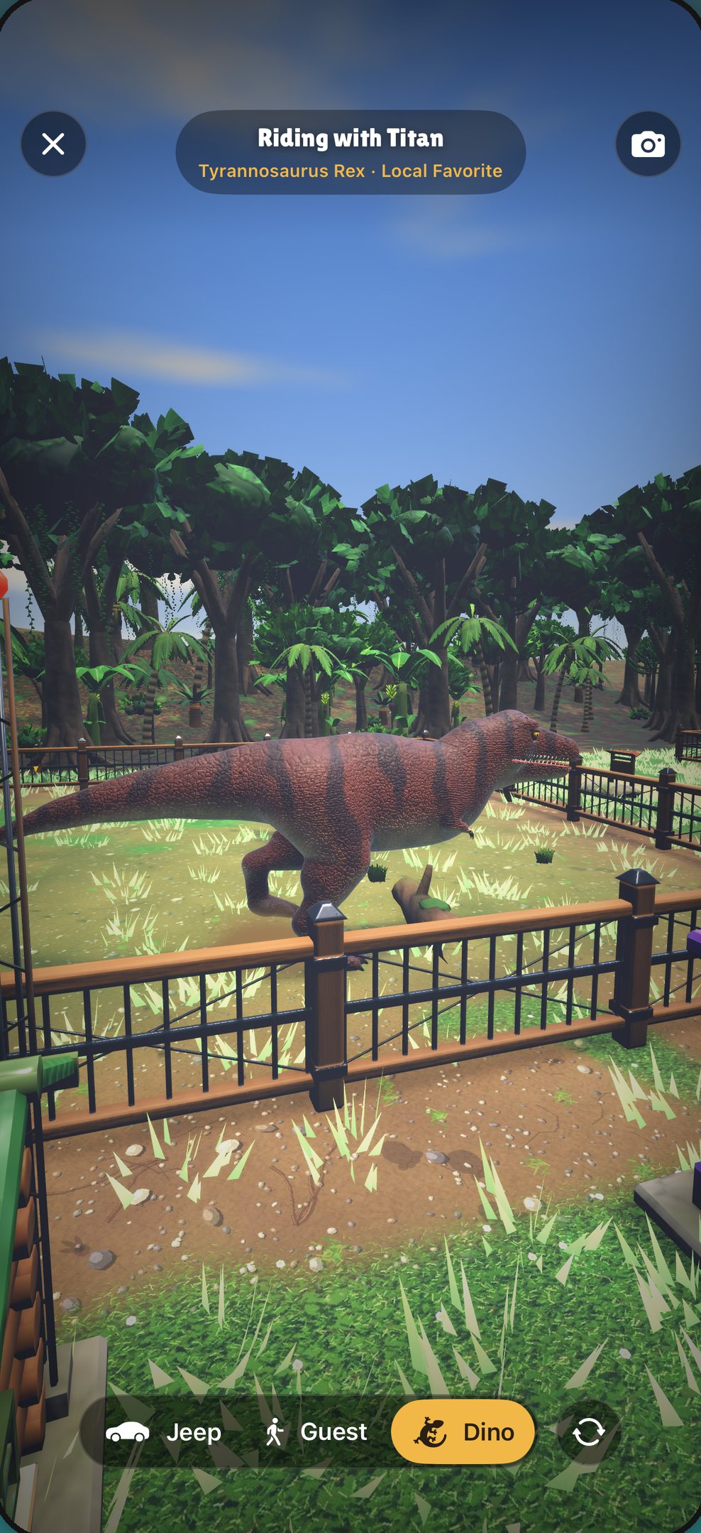Riding along with a T. rex in Dino Dominion
